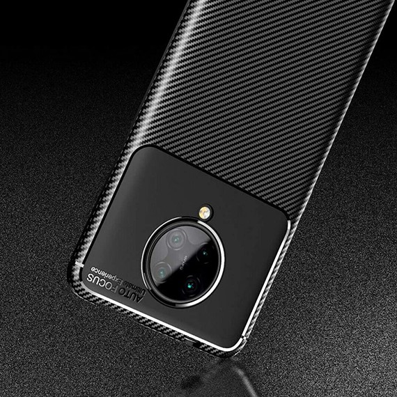 CaseUp Xiaomi Poco F2 Pro Kılıf Fiber Design Siyah 3